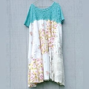 Funky Tunic Upcycled Romantic Patchwork Dress